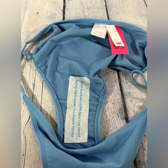 NWT Blue Xhilaration Vacation Beach Coastal Classic Minimalist Bikini Swimsuit L - Picture 14 of 16